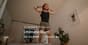 Athlete performing burpees for weight loss in their home.